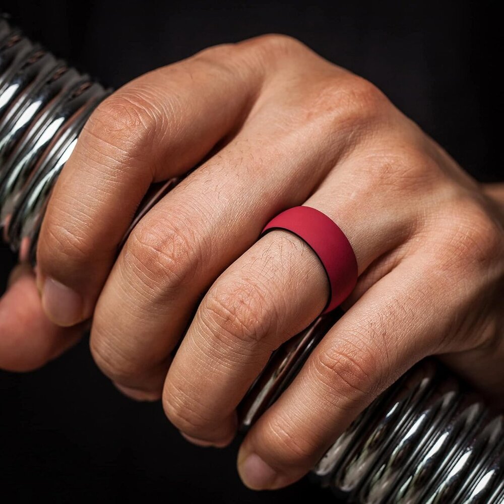 THUNDERFIT Two Layers Silicone Wedding Rings 12-Count Variety Multipack NEW!! - Picture 5 of 10